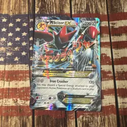 Pokemon TCG M Scizor EX XY BREAKpoint 77/122 Holo Ultra Rare - NM - Image 1