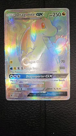 Pokemon Dragonite GX SM Black Star Promo SM156 Holo Secret Ultra Rare Card NM - Image 1