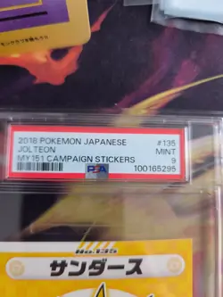 Pokemon Card Blitza Jolteon My 151 Campaign Stickers Bandai Japanese PSA 9 - Image 4