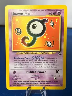 Pokemon TCG Unown J #38 Black Star Promo Card LP Condition VINTAGE WOTC - Image 1