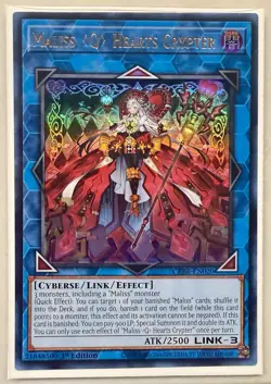 Yugioh! 1x Maliss Q Hearts Crypter CRBR-EN020 Ultra Rare 1st Ed NM - Image 1