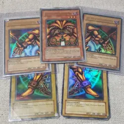 Yu-Gi-Oh! Exodia the Forbidden One complete Set LOB-120-124 Ultra Rare DMG - Image 1