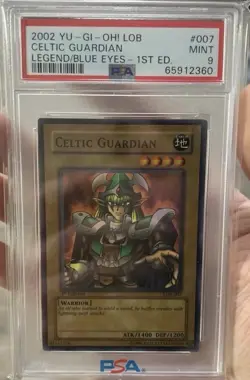 Yu-Gi-Oh 2002 Celtic Guardian LOB-007 Super Rare 1st Edition Wavy - Image 2