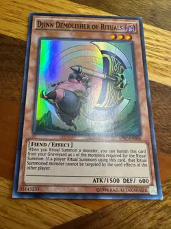 Djinn Demolisher of Rituals AP07-EN006 Unlimited Edition Super Rare LP + BONUS - Image 1