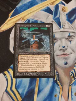 Haunting Wind MTG Antiquities Black Uncommon Moderately Played x1 GG4 - Image 1