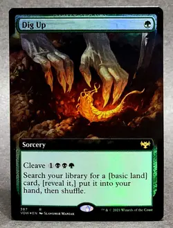 Magic MTG Dig Up Extended Art Rare Foil Innistrad: Crimson Vow - Image 1