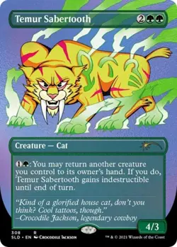 Temur Sabertooth (Foil Etched) -Foil Near Mint MTG Secret Lair - Image 1