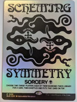 Scheming Symmetry Rainbow Foil MTG Secret Lair Deceptive Divination English NM - Image 1