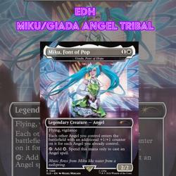 EDH - Miku/Giada Angel Tribal , MTG Commander Deck, Bracket 2, Mono White - Image 1