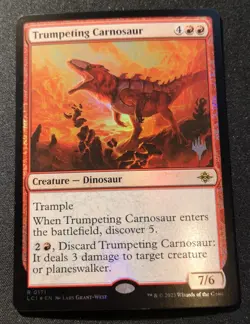 Trumpeting Carnosaur - Foil - Promo - LCI - MTG - EN - NM - 0171 - Image 1