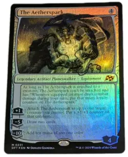 The Aetherspark Foil Aetherdrift Mtg Mythic Planeswalker Magic The Gathering - Image 1