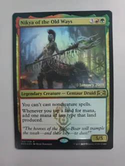 MTG Nikya of the Old Ways Ravnica Allegiance Prerelease Foil Rare - Image 1