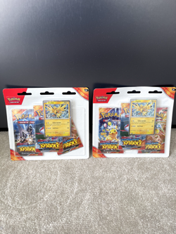 Surging Sparks Triple Blister Pack Zapdos Promo SVP 157 Pokemon TCG x2 - Image 1