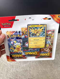 Surging Sparks Triple Blister Pack Zapdos Promo SVP 157 Pokemon TCG x2 - Image 2