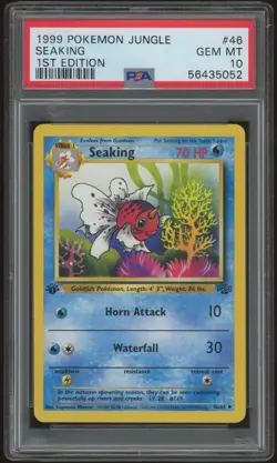 1999 POKEMON JUNGLE - 1ST Edition #46/64 SEAKING CGC 10 GEM MINT - Image 1