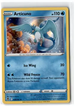 2022 Sword & Shield - Silver Tempest Articuno #36 Basic/Rare Holo - Image 1