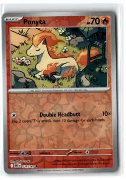 2025 Scarlet & Violet Series - Destined Rivals Ponyta #29 Common Reverse Holo - Image 1