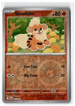2025 Scarlet & Violet Series - Destined Rivals Growlithe #27 Common Reverse Holo - Image 1