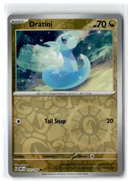 2023 Scarlet & Violet Series - Obsidian Flames Dratini #157 Common Reverse Holo - Image 1