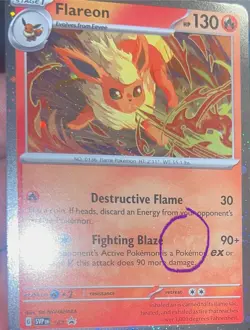 Pokemon Flareon SVP 167 Cosmos Holo BLEED TRIPLE SWIRL Black Star Promo - NM - Image 3