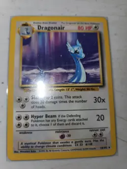 Dragonair - Base Set 18/102 - Rare Non-Holo Pokemon Card WOTC - LP/NM - Image 1