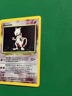 1999 Pokemon TCG Mewtwo Base Set Holo Unlimited Rare Card 10/102 Lightly Played - Image 3