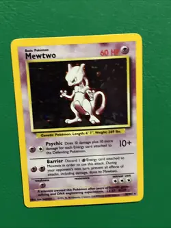 1999 Pokemon TCG Mewtwo Base Set Holo Unlimited Rare Card 10/102 Lightly Played - Image 5