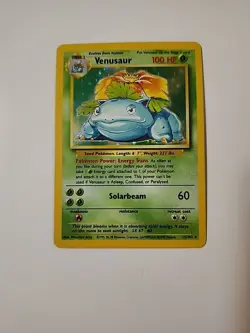 Pokemon TCG Venusaur Base Set Holo Unlimited Rare Card 15/102 1999 - Image 1