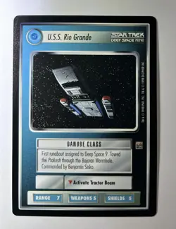 Star Trek CCG 1E Dominion USS RIO GRANDE RARE Card NEVER PLAYED - Image 1