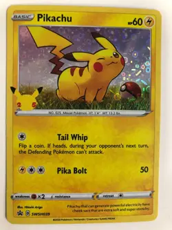 Pokemon Pikachu SWSH: Sword & Shield Promo Cards 2020 NM Foil SWSH039 Box 6 - Image 1