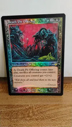 DEATH PIT OFFERING Magic Gathering MTG Enchantment Foil 2000 Trading Card 56/143 - Image 1