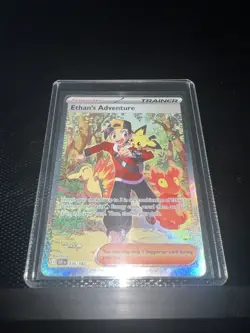 Pokemon TCG Destined Rivals Ethan's Adventure Full Art Trainer Card 236/182 Sir - Image 5
