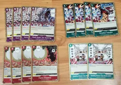(52) Bandai ONE PIECE Holographics Holo Foils Trading Card Deck Builder Lot OPO1 - Image 3