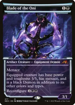 Blade of the Oni | FOIL | MTG Kamigawa: Neon Dynasty (Showcase) #377 | M/NM - Image 1