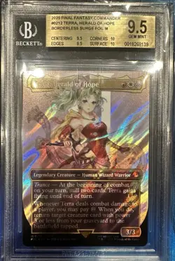 Terra Herald of Hope Borderless Surge Foil Beckett PSA BGS 9.5 QUAD++ EBAY AUTH! - Image 1