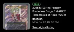 Terra Herald of Hope Borderless Surge Foil Beckett PSA BGS 9.5 QUAD++ EBAY AUTH! - Image 4