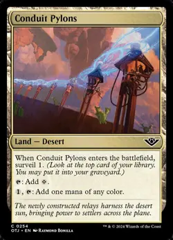 x4 Conduit Pylons - Foil C MTG Outlaws of Thunder Junction M/NM, English - Image 1