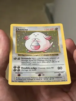 1999 Pokemon TCG Chansey Base Set Holo Rare Card 3/102 Vintage WOTC NEAR MINT - Image 3