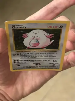 1999 Pokemon TCG Chansey Base Set Holo Rare Card 3/102 Vintage WOTC NEAR MINT - Image 4