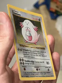 1999 Pokemon TCG Chansey Base Set Holo Rare Card 3/102 Vintage WOTC NEAR MINT - Image 5