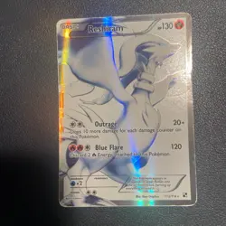 Pokemon Reshiram TCG Card 113/114 Black White Full Art Ultra Rare LP - Image 1
