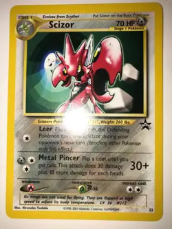Scizor Black Star Promo 33 Pokemon LP Vintage WOTC Wizards - Image 1