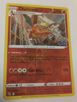 Charizard 10/78 Pokemon GO Reverse Holo Rare Pokemon TCG NM - Image 1