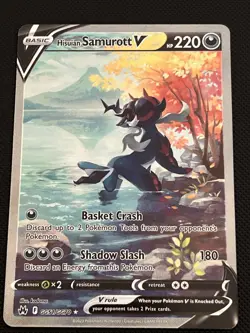 Hisuian Samurott V GG51/GG70 Crown Zenith Galarian Gallery Full Art Pokemon - Image 1