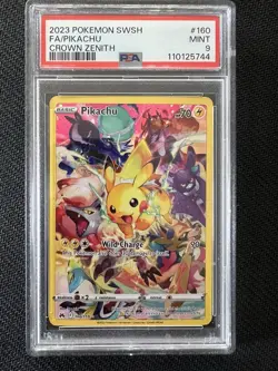 2023 Pokemon Sword and Shield Crown Zenith Pikachu #160 PSA 9 - Image 1