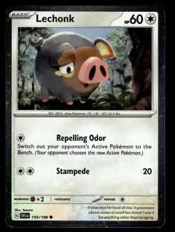 Lechonk 154/198 Cosmos Holo Scarlet & Violet Promo Pokemon Card - Image 1