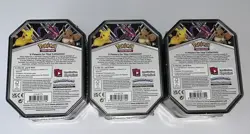 Pokemon TCG Pikachu, Eevee & Eternatus V Powers Tins (Lot Of 3) NEW SEALED - Image 2