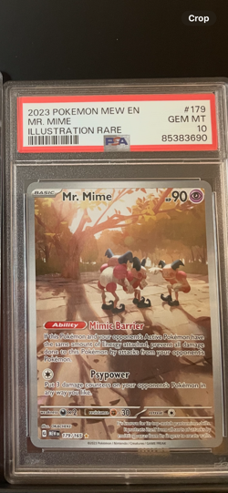 Mr Mime 179/165 Pokemon Scarlet & Violet 151 Illustration Rare PSA GEM MINT 10 ! - Image 1