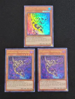 3 x YuGiOh Shaddoll Squamata BLHR-EN082 1st Edition Ultra Rare NM - Image 1