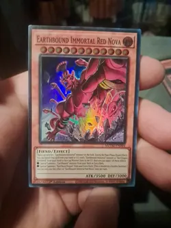 Yu-Gi-Oh! Earthbound Immortal Red Nova MZTM-EN044 Super Rare 1st Edition - Image 1